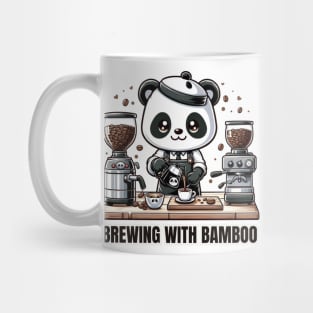 Barista Panda - Brewing With Bamboo Coffee Lover Shirt Mug